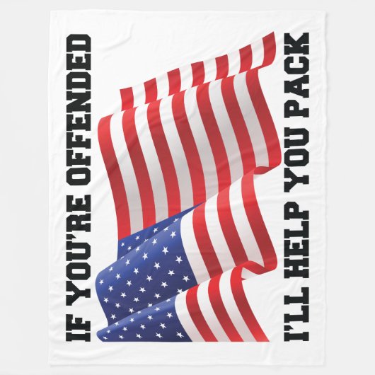 Amerikaanse patriot fleece deken (Voorkant)