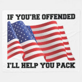 Amerikaanse patriot fleece deken (Voorkant (Horizontaal))
