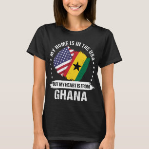 Amerikaanse patriot Ghana Flag Ghanian Roots T-shirt
