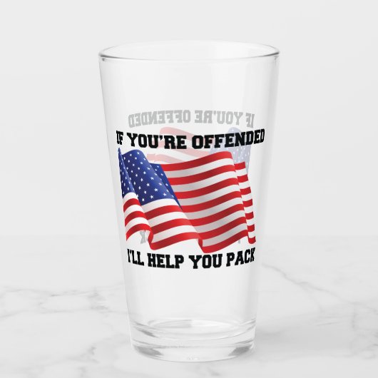 Amerikaanse patriot glas (Voorkant)