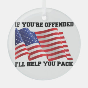 Amerikaanse patriot glas ornament