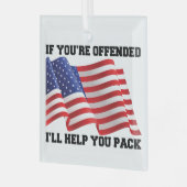 Amerikaanse patriot glas ornament (Voorkant links)