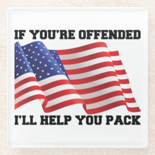 Amerikaanse patriot glazen onderzetter