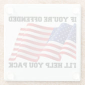 Amerikaanse patriot glazen onderzetter (Achterkant)