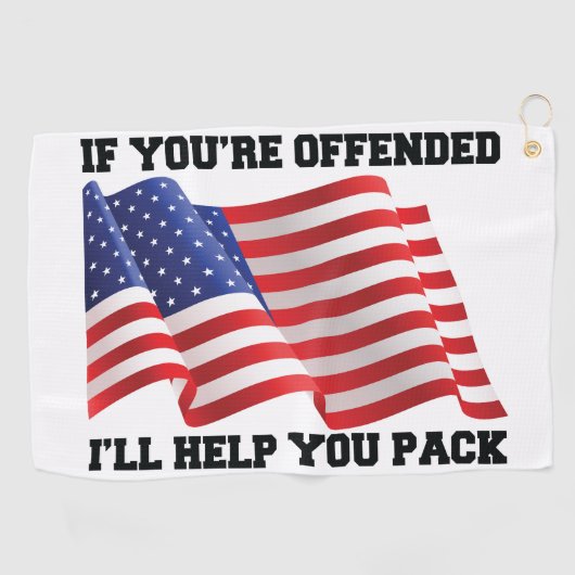 Amerikaanse patriot golfhanddoek (Horizontaal)