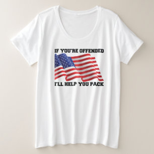 Amerikaanse patriot grote maat t-shirt
