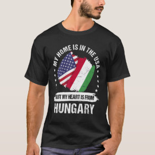 Amerikaanse patriot Hongarije vlag Amerikaanse Hon T-shirt