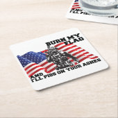 Amerikaanse patriot kartonnen onderzetters (Schuin)