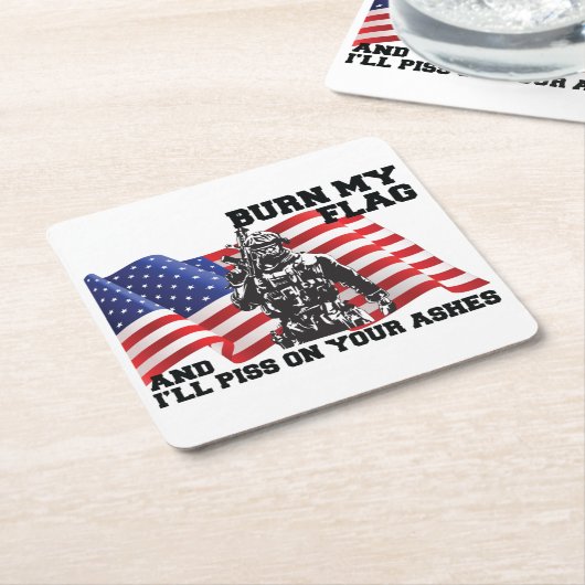 Amerikaanse patriot kartonnen onderzetters (Schuin)