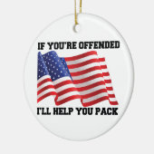 Amerikaanse patriot keramisch ornament (Links)