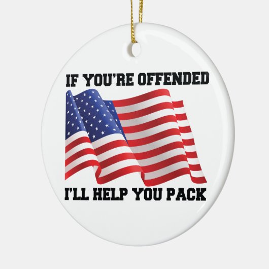 Amerikaanse patriot keramisch ornament (Links)
