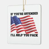 Amerikaanse patriot keramisch ornament (Links)