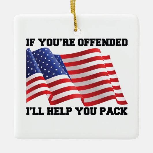 Amerikaanse patriot keramisch ornament (Voorkant)