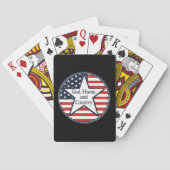 Amerikaanse patriot logo God Home Country Amerikaa Pokerkaarten (Achterkant)