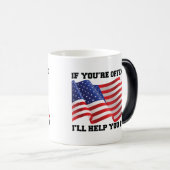 Amerikaanse patriot  magische mok (Voorkant rechts)