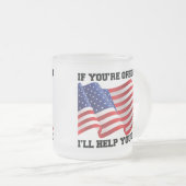 Amerikaanse patriot matglas koffiemok (Voorkant rechts)