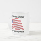 Amerikaanse patriot matglas koffiemok (Voorkant links)