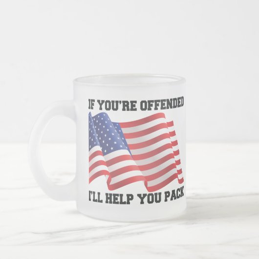 Amerikaanse patriot matglas koffiemok (Links)