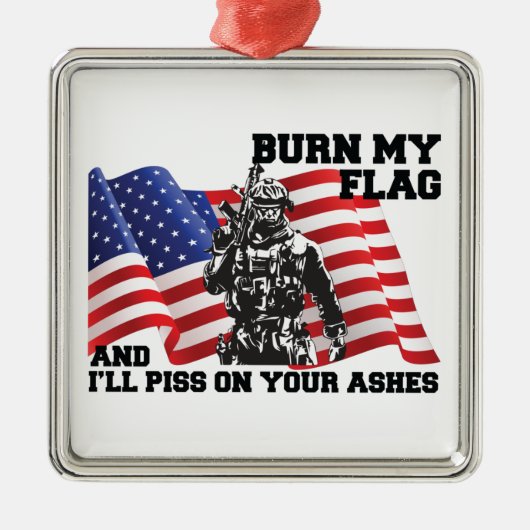 Amerikaanse patriot metalen ornament (Voorkant)