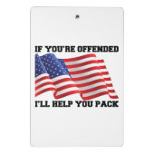Amerikaanse patriot mini klembord (Achterkant)
