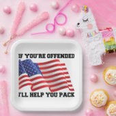 Amerikaanse patriot papieren bordje (Feest)