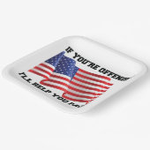 Amerikaanse patriot papieren bordje (Gebogen)