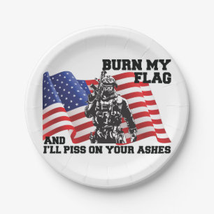 Amerikaanse patriot papieren bordje