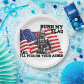 Amerikaanse Patriot  Papieren Bordje (Feest)
