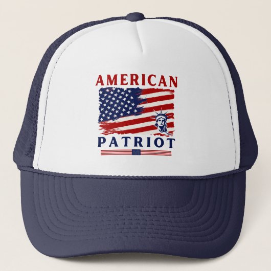 Amerikaanse Patriot Patriottische Amerikaanse vlag Trucker Pet (Voorkant)