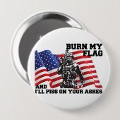 Amerikaanse patriot ronde button 4,0 cm (Voorkant /achterkant)
