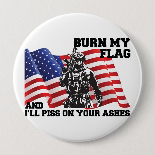 Amerikaanse patriot ronde button 4,0 cm (Voorkant)