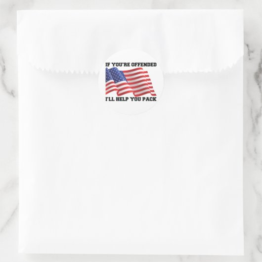 Amerikaanse patriot ronde sticker (Tas)