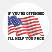 Amerikaanse patriot ronde sticker (Voorkant)