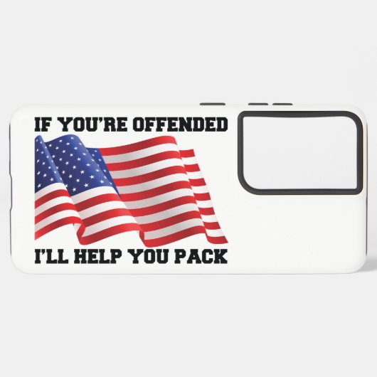 Amerikaanse patriot samsung galaxy hoesje (Achterkant horizontaal)