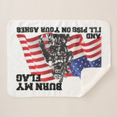 Amerikaanse patriot sherpa deken (Voorkant (horizontaal))