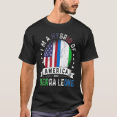 Amerikaanse Patriot Sierra Leone vlag Amerikaanse  T-shirt (Voorkant)
