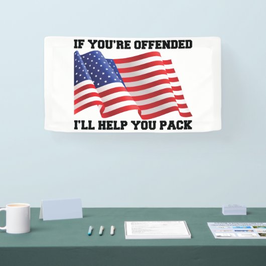 Amerikaanse patriot spandoek (Beurs)