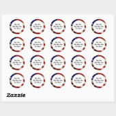 Amerikaanse Patriot  Stars and Stripes Amerikaanse Ronde Sticker (Vel)