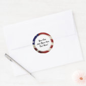 Amerikaanse Patriot  Stars and Stripes Amerikaanse Ronde Sticker (Envelop)