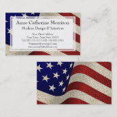Amerikaanse Patriot  Stars and Stripes Amerikaanse Visitekaartje (Voorkant / Achterkant)