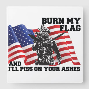 Amerikaanse patriot vierkante klok