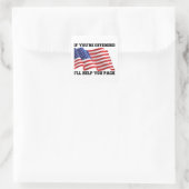 Amerikaanse patriot vierkante sticker (Tas)