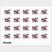 Amerikaanse patriot vierkante sticker (Vel)