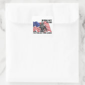 Amerikaanse patriot vierkante sticker (Tas)
