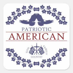 Amerikaanse PATRIOT Vierkante Sticker