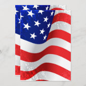 Amerikaanse patriot Vlag juli 4e Uitnodigingen (Voorkant / Achterkant)