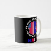 Amerikaanse patriot voor het erfgoed van Haïti Hea Koffiemok (Voorkant rechts)