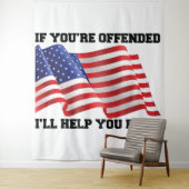 Amerikaanse patriot wandkleed (In situ)