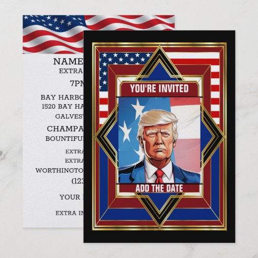 Amerikaanse Patriotische Deco Kaart (Voorkant / Achterkant)