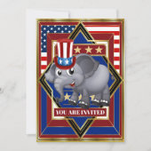 Amerikaanse Patriotische Republikeinse Uitnodiging (Voorkant)